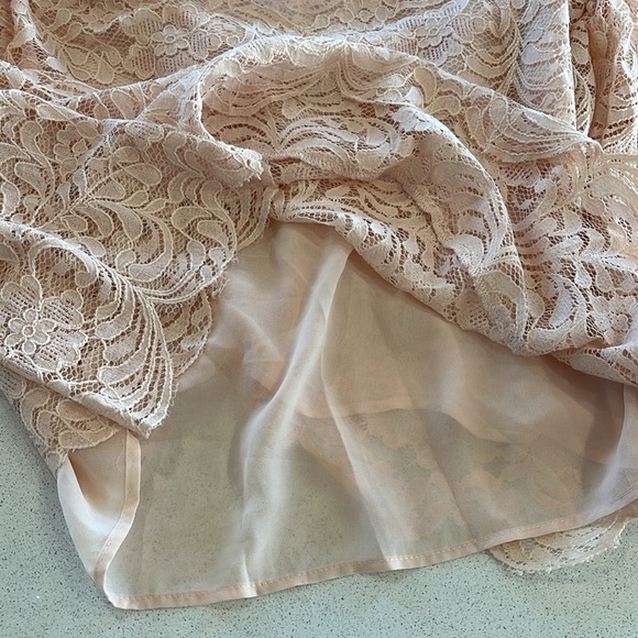 NWT Soho by New York & Co Pink Lace 3/4 Sleeve Blouse - Size L - Picture 7 of 11